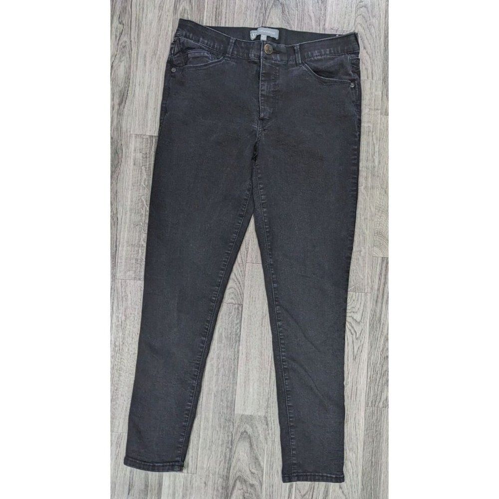 Wit & Wisdom Womens Size 8 Skinny Pockets Black Denim Jeans